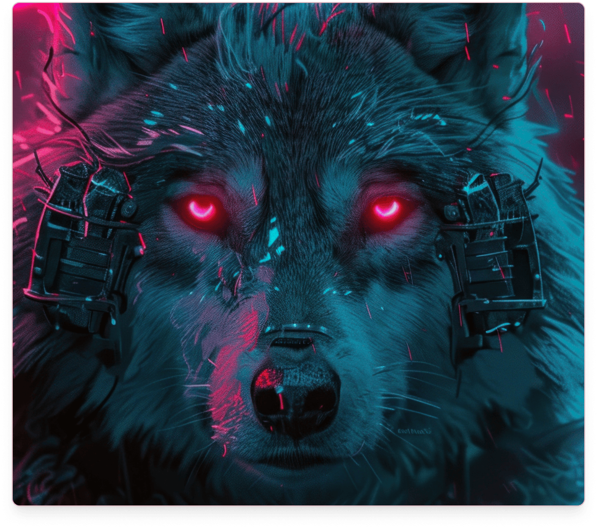 Ilustração do lobo tecnológico RedWolf AI